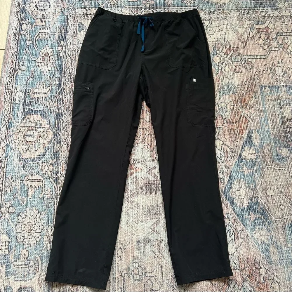 Figs Tansen FREEx Lined Jogger Scrub Pants Men’s Size XXL Tall Black